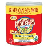 Earth's Best Organic Infant Formula with Iron, DHA & ARA (20% Bonus Size), 31.75-Ounce Cans (Pack of 4)