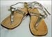 Silver Metallic Leather Thong Tie up Sandals