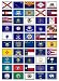 Wallmonkeys Peel and Stick Wall Decals - Us States Flag Button Poster - Removable Graphic