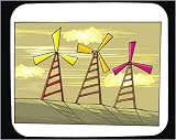 Decorated Mouse Pad with Australia, windmills, Tasmania, electricity, energy, generators, power