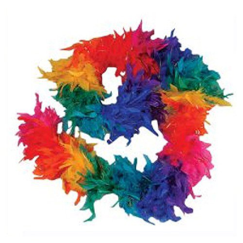 Rainbow Feather Boa (6 ft)