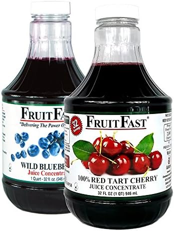 1 Quart Tart Cherry & 1 Quart Wild Blueberry "Cold Filled" Juice Concentrates