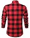 Tribear Mens Casual Button Down Long Sleeve Plaid Shirts