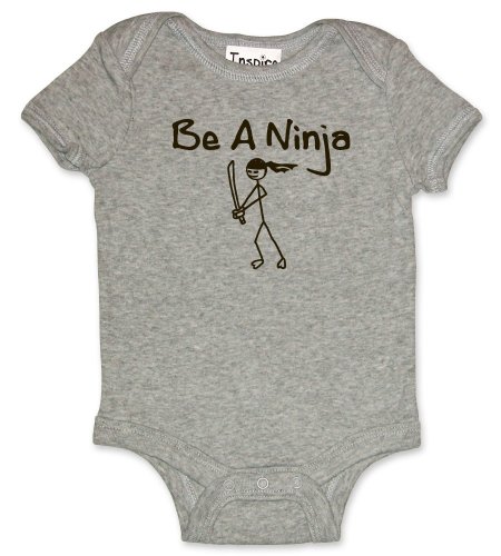Inspire Clothing Be A Ninja Bodysuit Pepper, 3-6 Months