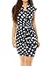 Allegra K Women's Polka Dots Sleeveless Tie Waist Christmas Wrap Dress XL Blue