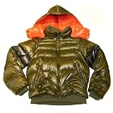 ADD - Olive green shinny bubble down winter coat