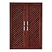 Solid Wood Closets DOSHCHY Doors with Lattice Mesh, Cherry, 2-Pack
