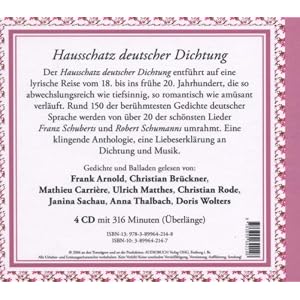 Hausschatz deutscher Dichtung. 4 CDs: Gedichte & Balladen mit Musik aus zwei Jahrhunderten
