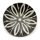 Flower Stripe Plate - Black Glaze||AFTHB
