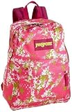JanSport Classic SuperBreak Backpack, White/New Hot Pink Breakdance