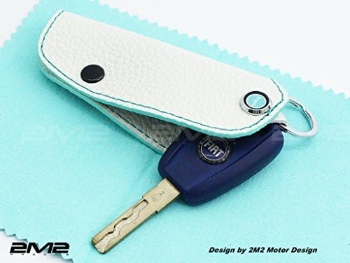 LFI01-1-J Leather key fob holder case chain cover for 500 500C 500L TREKKING LIVING PANDA X4 PUNTO DOBLO BRAVO FREEMONT SEDICI IDEA