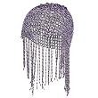 Dangly Beaded Head Cover - Purple W40S20D