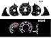 94-99 Toyota Celica w/ 150mph Speedo Black/white Light Glow Gauge