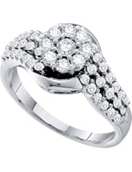 0.75CT-DIA FLOWER RING
