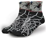Lin Performance Core Spun Cool Max Cycling Socks, Extra Large, Spider
