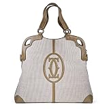 Women's Marcello De Cartier Taupe Dual Handle Leather Tote by Cartier