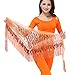 ZLTdream Women's Belly Dance Tassels Triangle Hip Scarf With Coins Sequins