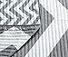 Chezmoi Collection 4-Piece Chevron Zig Zag Patterns Sheet Set (Full, Grey)