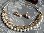Necklace sets - golden and white