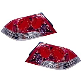Mitsubishi Lancer Replacement Tail Light Assembly (Altezza Red/White Lens) - 1-Pair