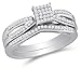 Size 6.5 - 10K White Gold Diamond Ladies Bridal title=