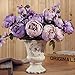 Luyue Peonies Artificial Flowers Vintage Faux Peony Arrangements Fake Flower for Vase Silk Floral Bouquet for Table Centerpiece Wedding Decoration Indoor Home Decor