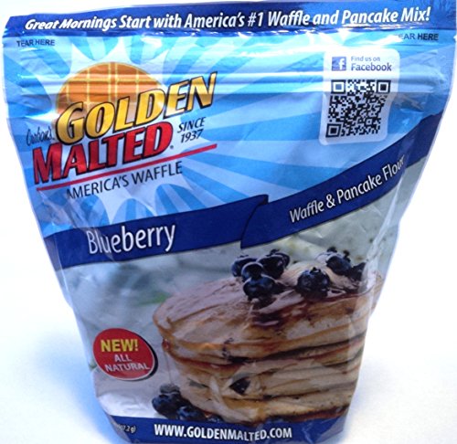 Carbon's Golden Malted Pancake & Waffle Flour Mix, Blueberry, 32-Ounces