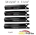 Hongso PPZ151 (4-pack) Porcelain steel Heat Plate, Heat Shield, Heat Tent, Burner Cover, Vaporizor Bar, and Flavorizer Bar for Great Outdoors, and Uniflame Grills (14 15/16
