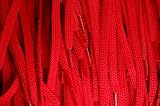 Flat 8mm x 95cm Red Shoe/Fashion Trainer Plimsole Laces
