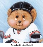 Sports Bear Hockey Star (Borderless) - Children's Wall Art and Nursery Wall Décor