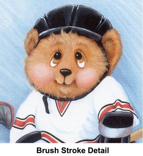 Sports Bear Hockey Star (Borderless) - Children's Wall Art and Nursery Wall Décor