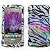 Snap On Protector Case Hard Phone Cover for LG Chocolate Touch VX8575 Verizon - Silver Rainbow Zebra