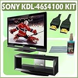 Sony Bravia S-Series KDL-46S4100 46-inch 1080p LCD HDTV & Accessory Kit Bundle with Stand + 3 Year E