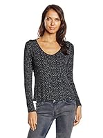 ZERGATIK Camiseta Manga Larga Merak (Negro / Crudo)