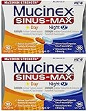 Mucinex Sinus-Max Day and Night, 40 Caplets (Pack of Two 20 Ct. Cartons)