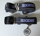 Colorado Rockies Pet Set Dog Leash Collar ID Tag LARGE