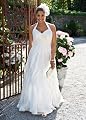 Davids Bridal Wedding Dress Soft Chiffon A-line Gown With Ruffled Skirt Style 9pk3218