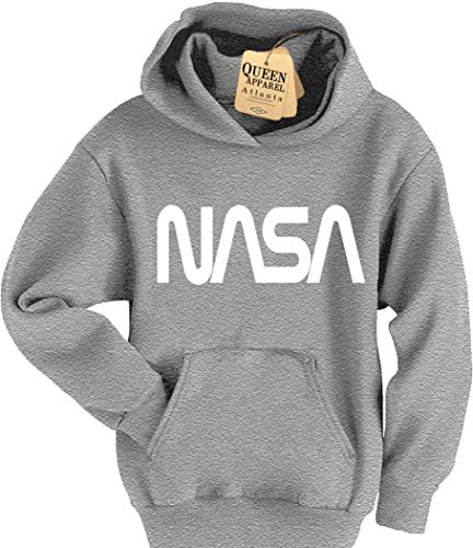 Nasa girls hoodie space themed (grey heather,medium)