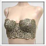 Orlfa : Orlfa $92 Gold Floral Convertible Bra #0051 sz 32B