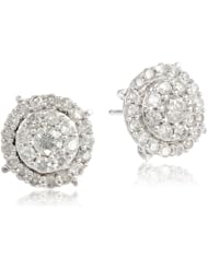 Sterling Silver White Diamond Earrings