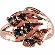 14K Rose Gold Mother's Ring - 6 Gemstone -- YOU CHOOSE THE COLORS!