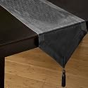 Benson Mills Pebbles 13-Inch by 90-Inch Fabric Table Runner, Black