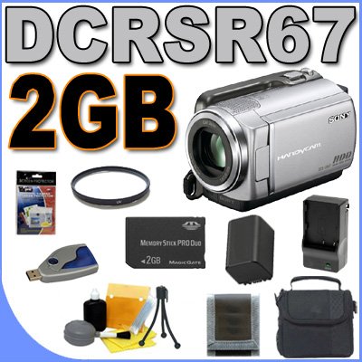 Sony DCR-SR67 Handycam 80GB HDD Camcorder w/60x Optical Zoom BigVALUEInc Accessory Saver 2GB FH100 Battery/Rapid Charger UV Bundle Sony DCR-SR67 Handycam 80GB HDD Camcorder w/60x Optical Zoom BigVALUEInc Accessory Saver 2GB FH100 Battery/Rapid Charger UV Bundle