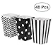 TOYMYTOY Popcorn Boxes,Paper Popcorn Boxes Popcorn Containers for Party Favor,48pcs (Black)