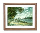 Claude Monet Tree Lake Flowers French Landscape Home Decor Wall Picture Oak Framed Art Print