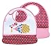 Built 2 Piece Mess Mate Toddler Bib, Pink Mini Dots