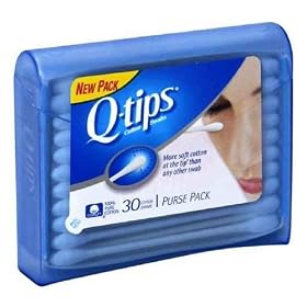 Q-tips Cotton Swabs Purse Pack 30 in a Pack (Pack of 18) by Q-Tips