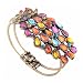 Multi Vintage Colorful Crystal Peacock Bracelet Bangle By Buyincoins