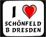 I Love Schönfeld b Dresden Decorated Mouse Pad