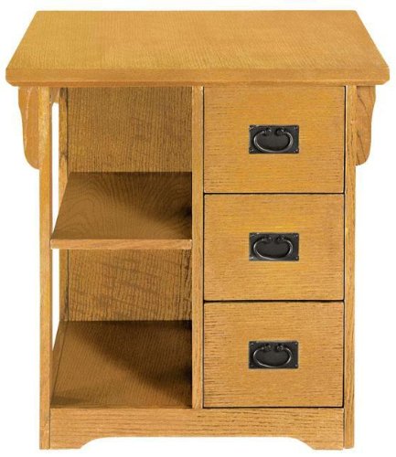 Crftsmn Magazine Side End Table 24"hx21"w Light Oak